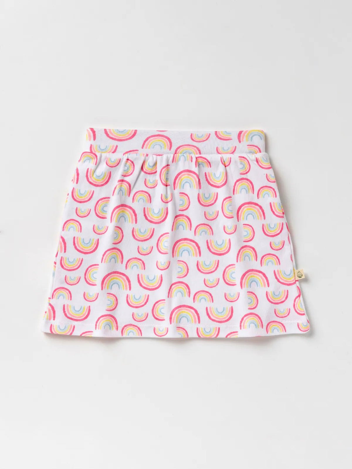 Sleeveless white & graphic pattern Coordinated Skirt Sets for baby girl