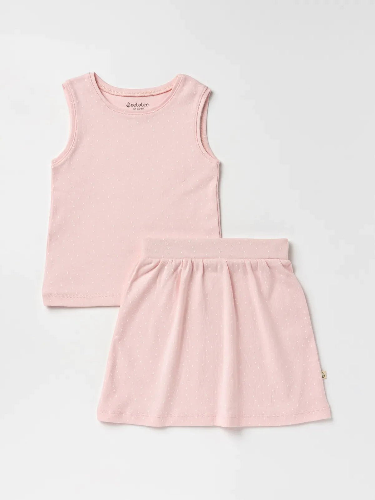 Baby girl sleeveless coordinated skirt set