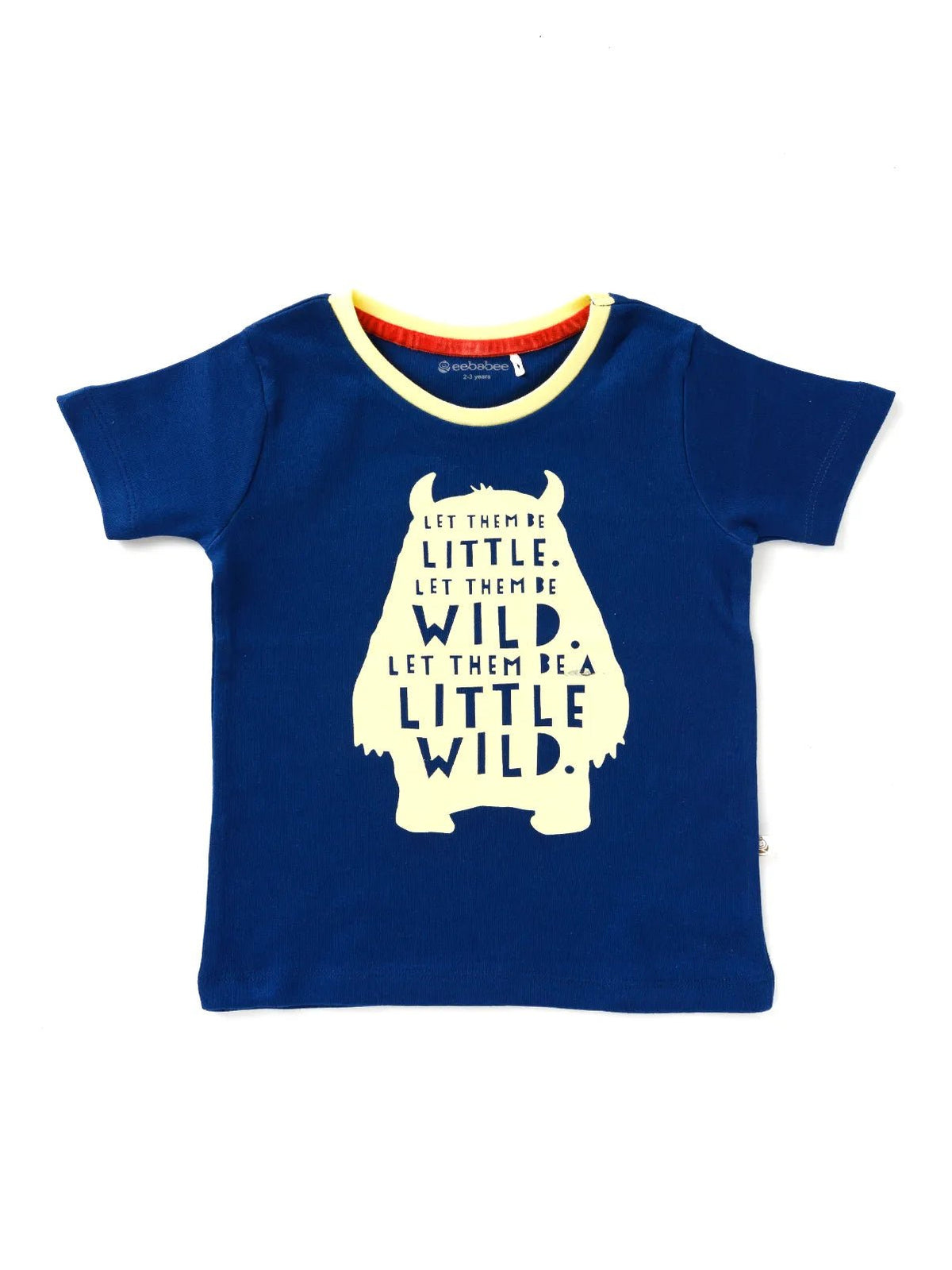 Half sleeve white & black, brown ,blue graphic t-shirt combo for baby