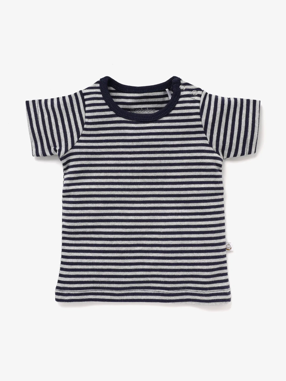 BABY BOYS STRIPED TEE & DENIM SHORTS SET