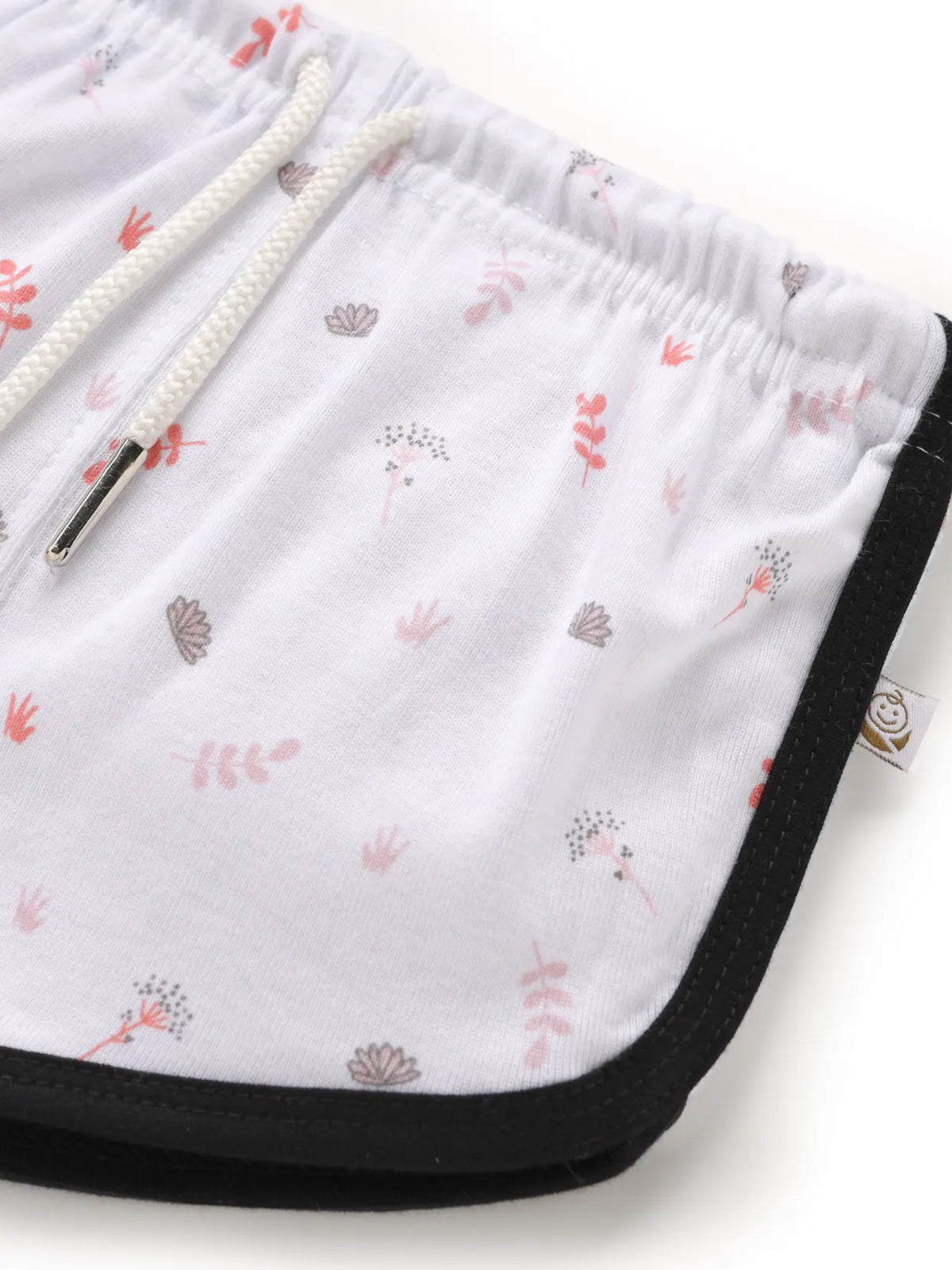 Sleeveless white & black border jabla set for baby