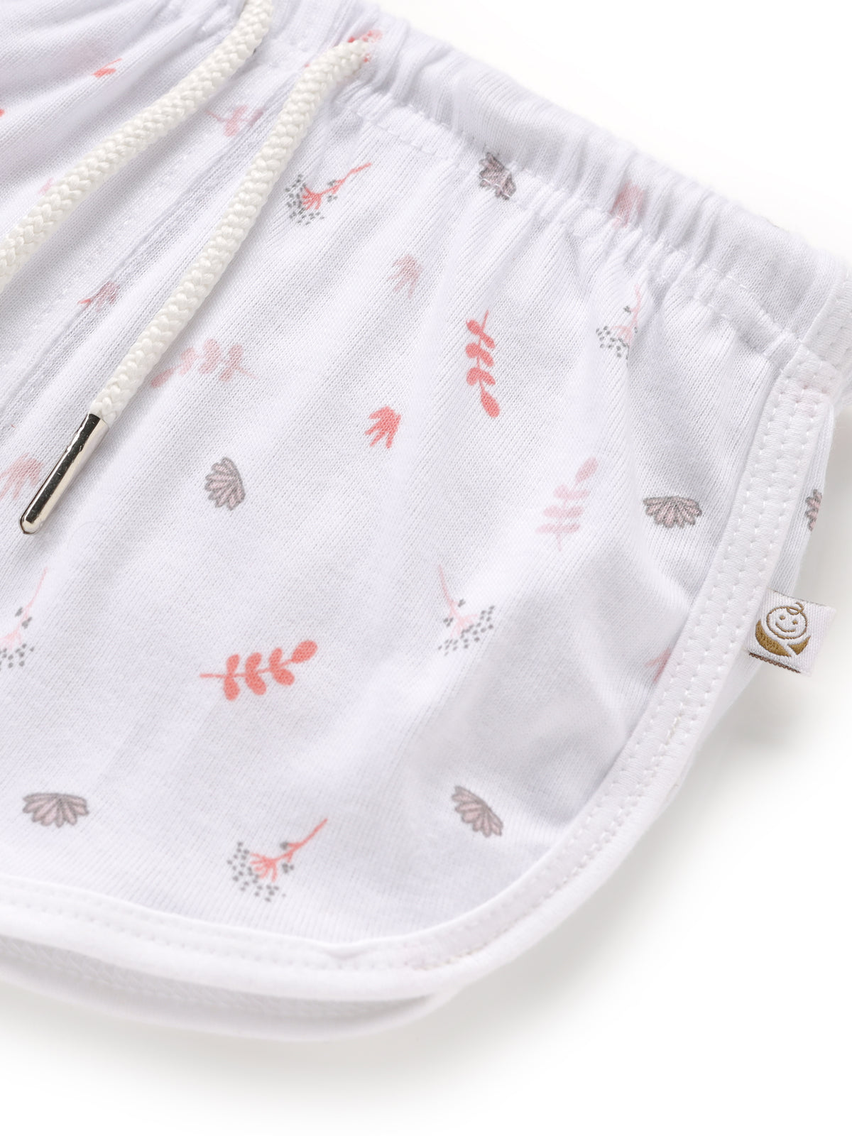 Sleeveless pure white & red leaf pattern jabla set for baby