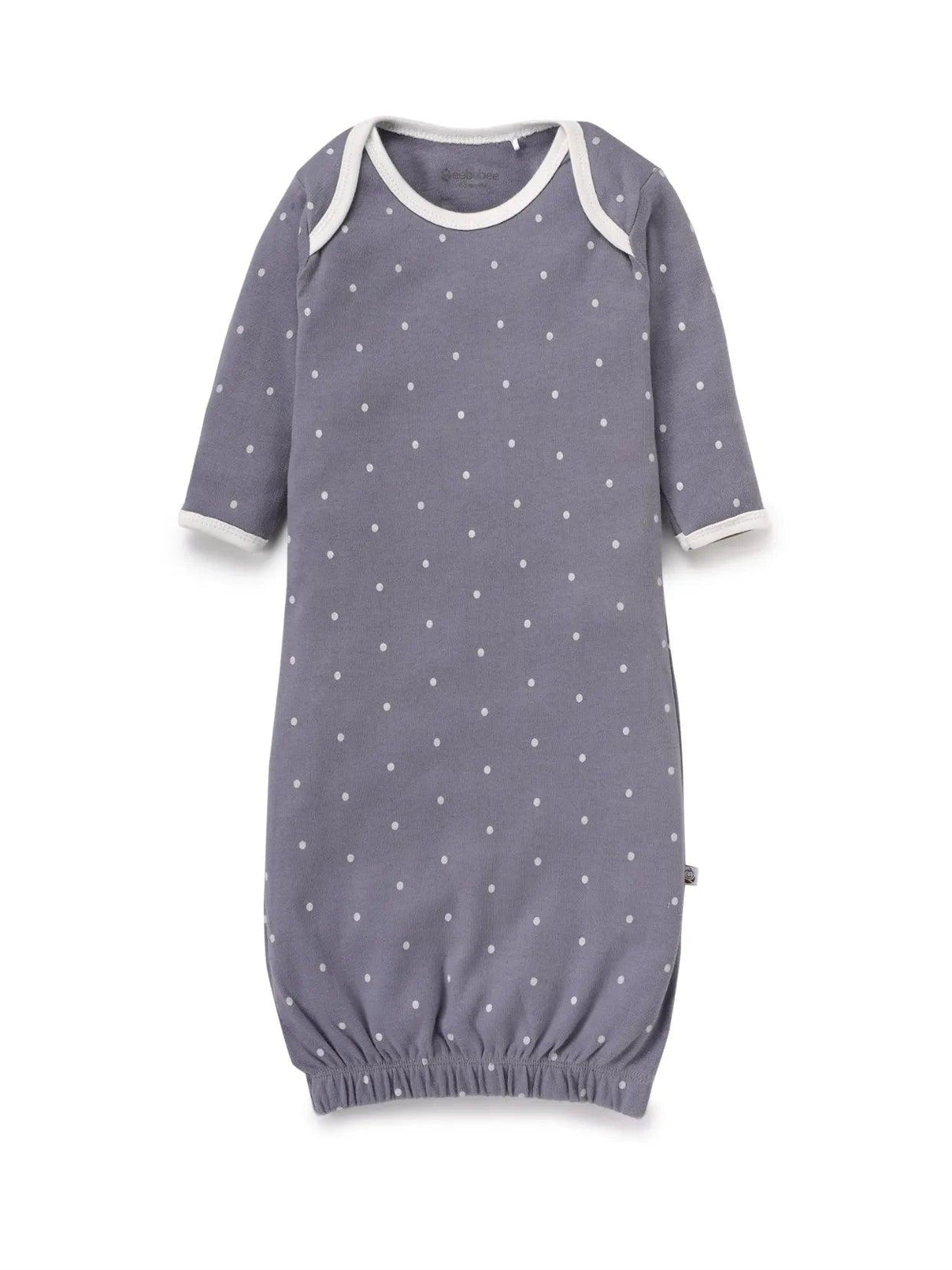 Full sleeve grey sleeping gown for baby girl