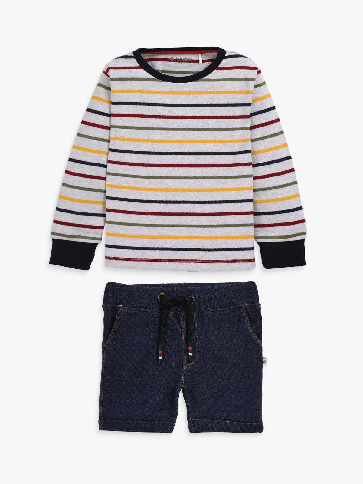 DENIM SHORTS & TEE F/S