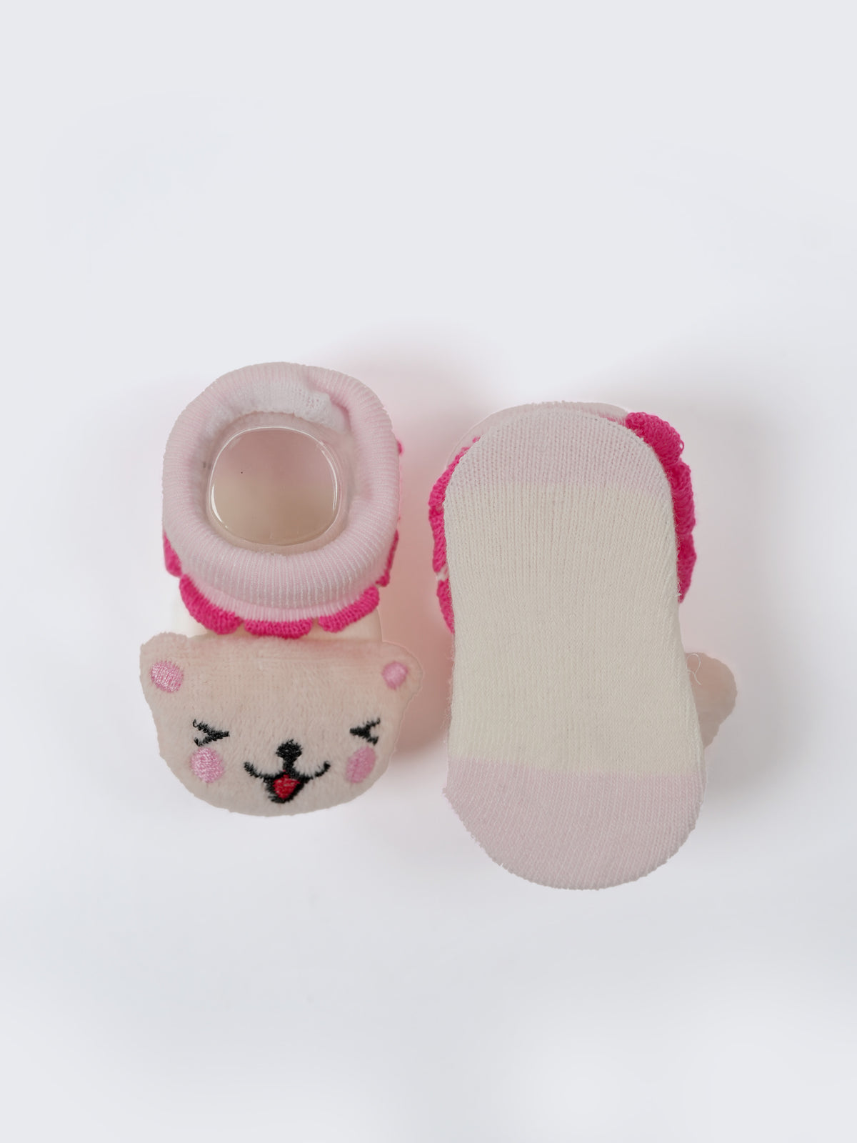 Baby Plush Rattle Socks Teddy Bear Design