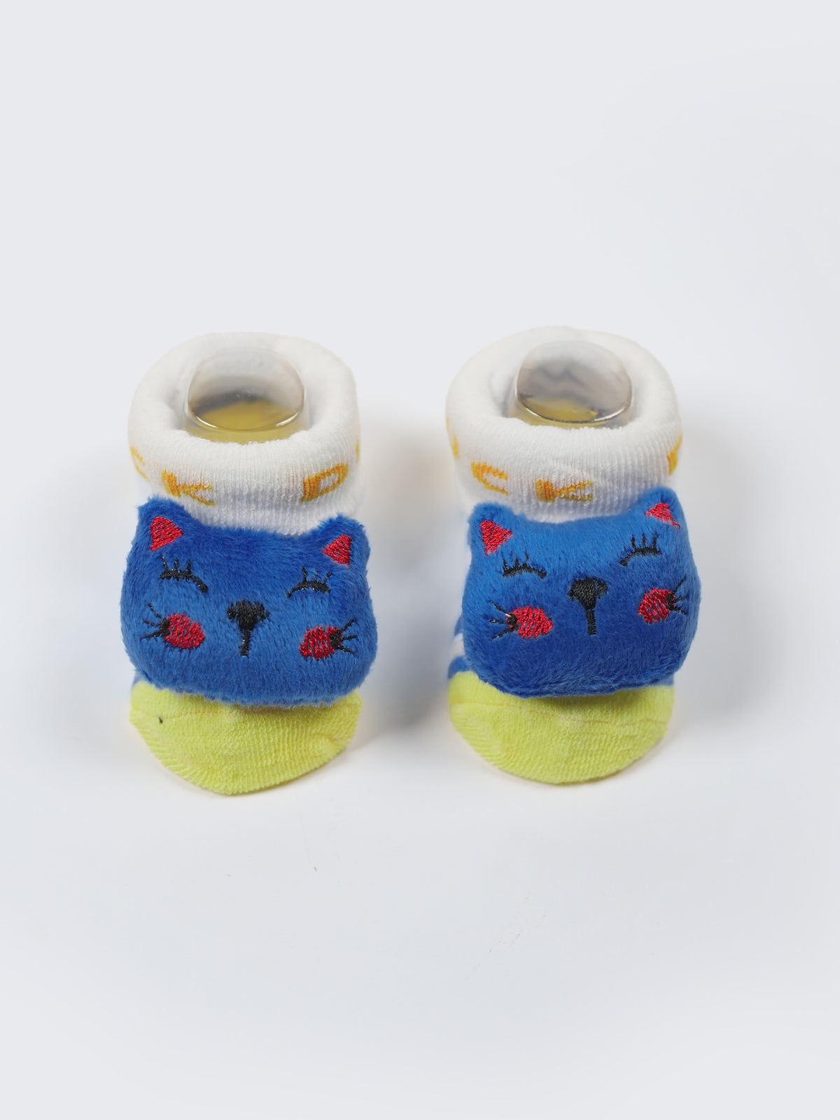 Baby Plush Rattle Socks Strawberry & Cat Design