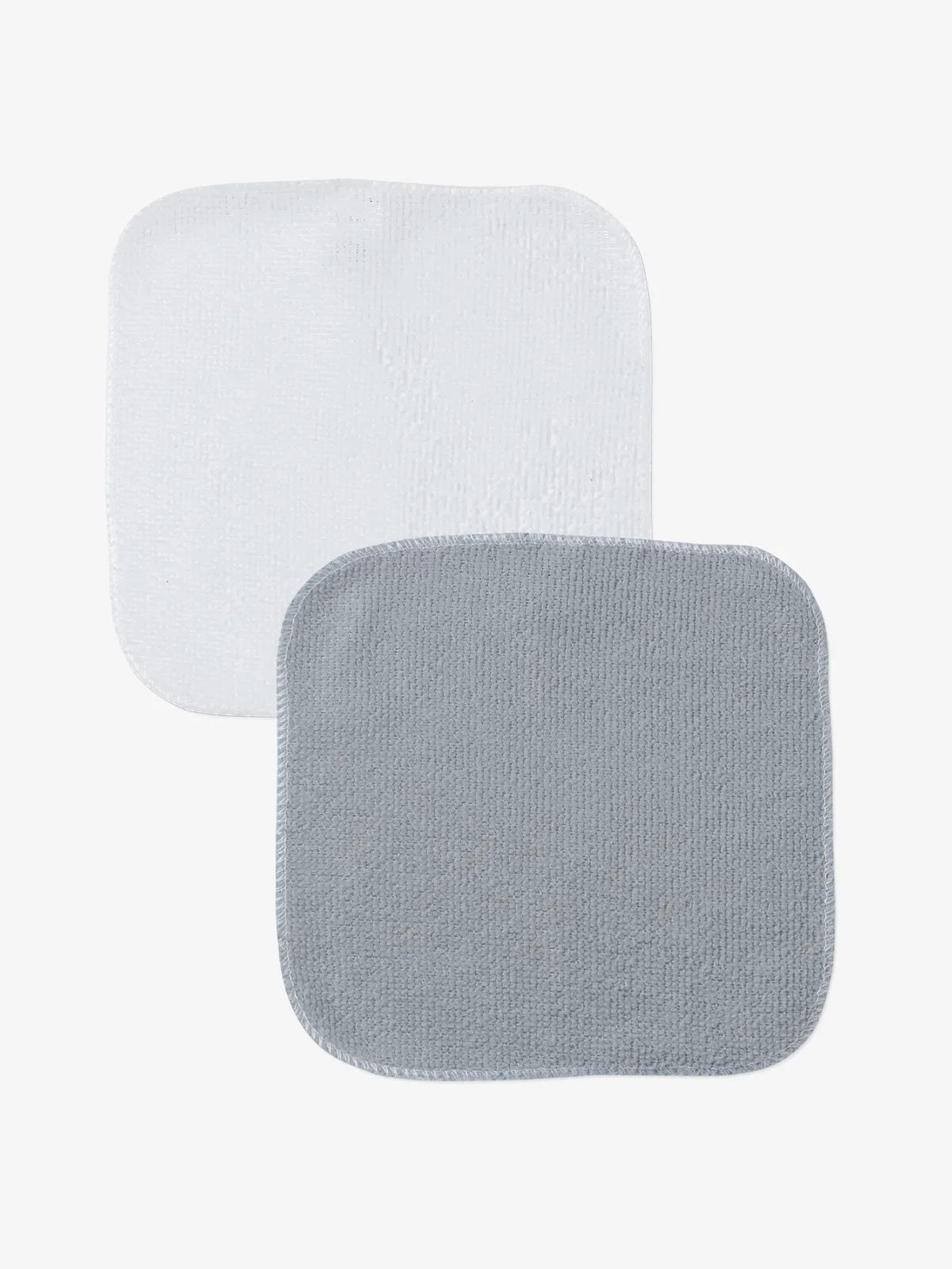 Grey & white washcloth combo for baby boys & girls