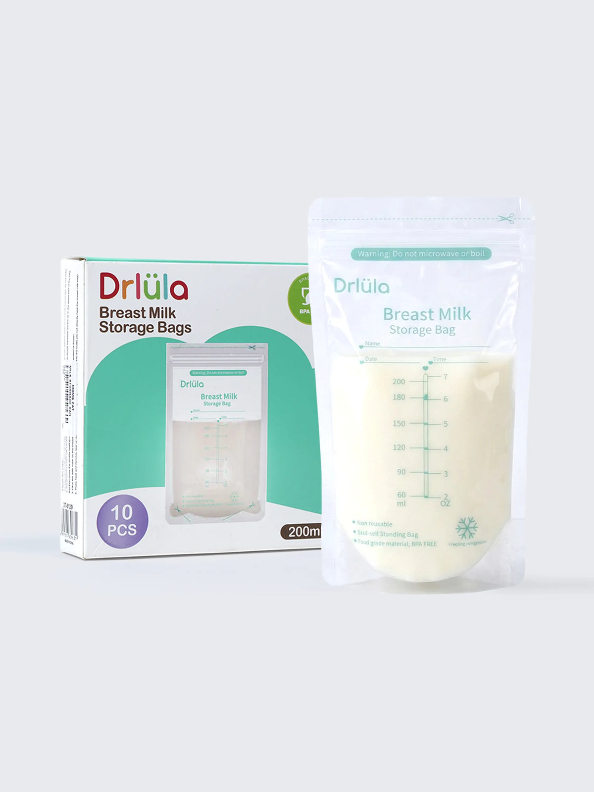 Breast Milk Storage Bags 200ml – BPA Free Breast Milk Storage Pouches (10 PCS)