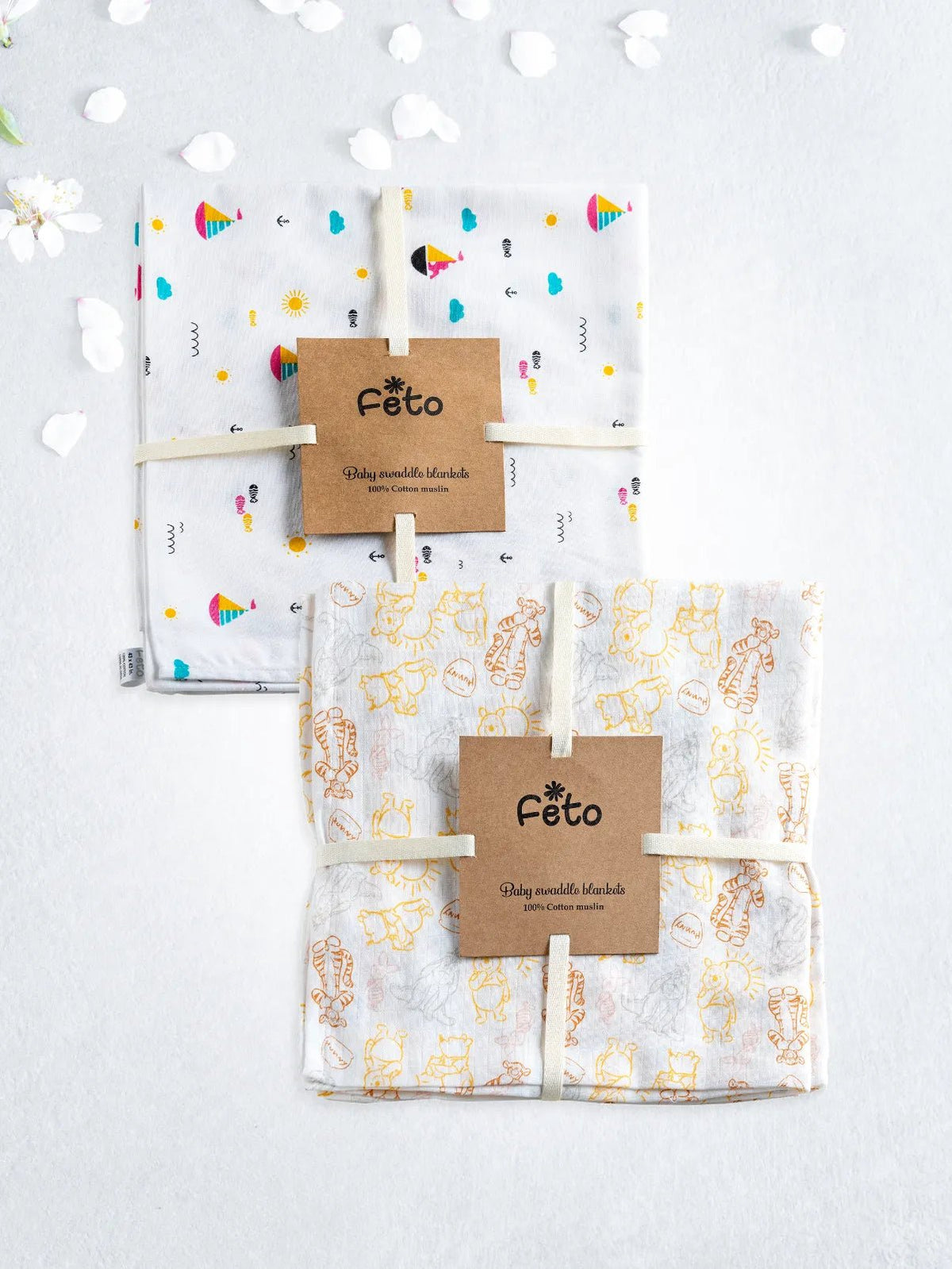 COTTON MUSLIN SWADLE WRAP 2PCS