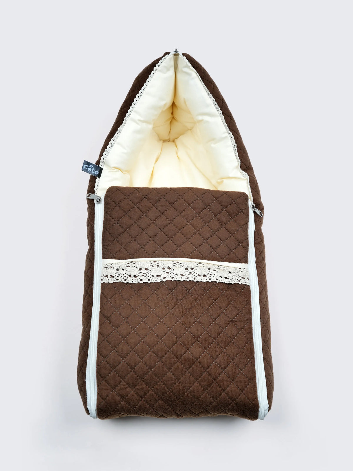 Baby Carry Nest –  Brown Cotton Soft Newborn Sleeping Bag