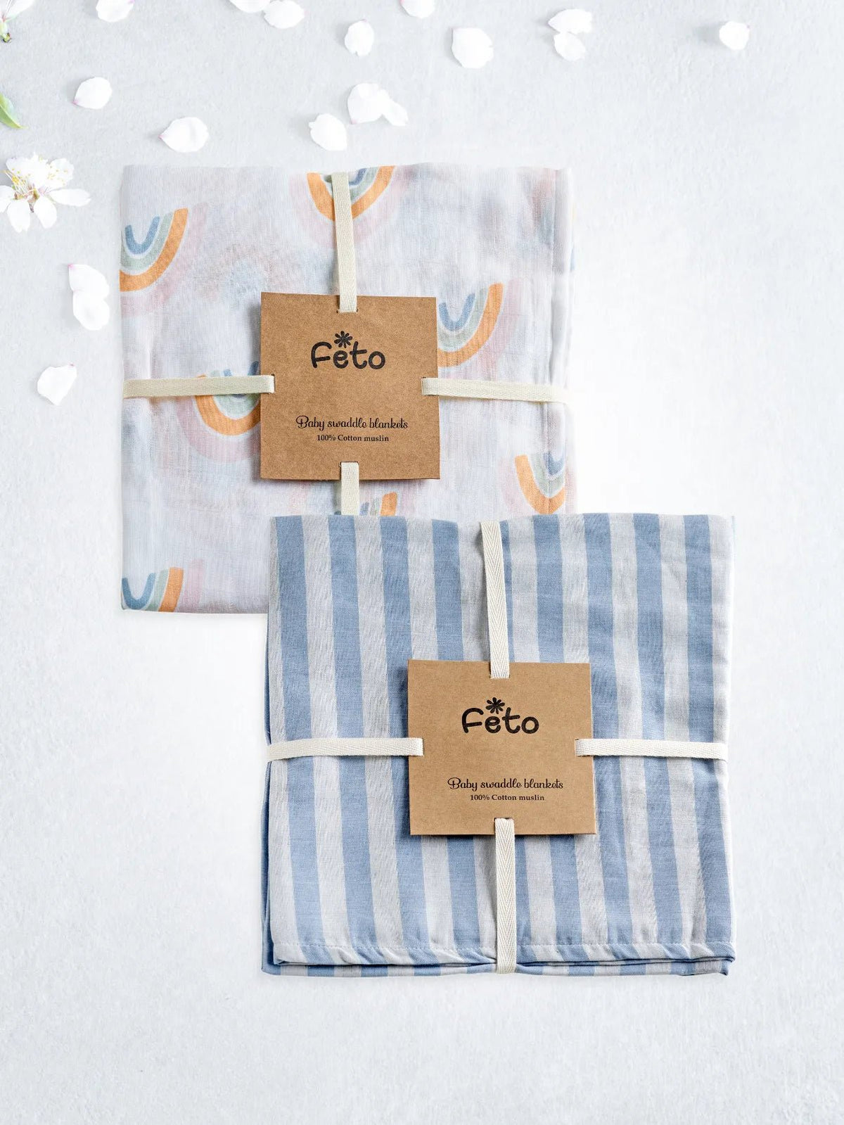 COTTON MUSLIN SWADLE WRAP 2PCS
