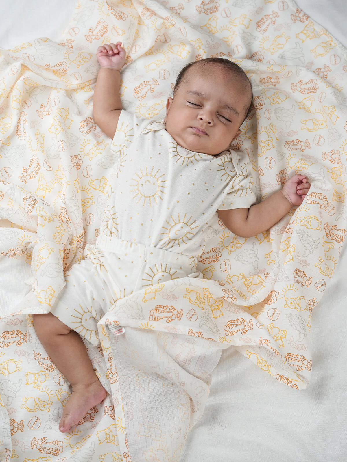 COTTON MUSLIN SWADLE WRAP - HUNNY