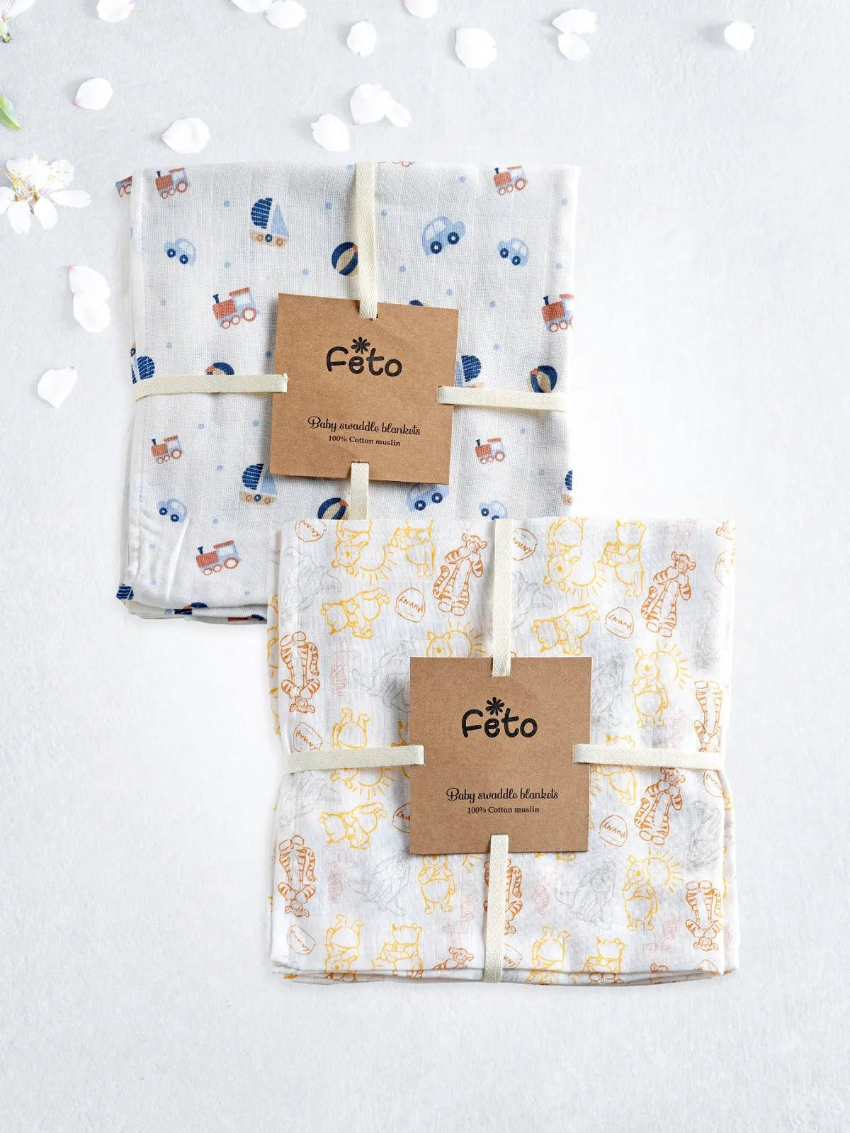 COTTON MUSLIN SWADLE WRAP 2PCS