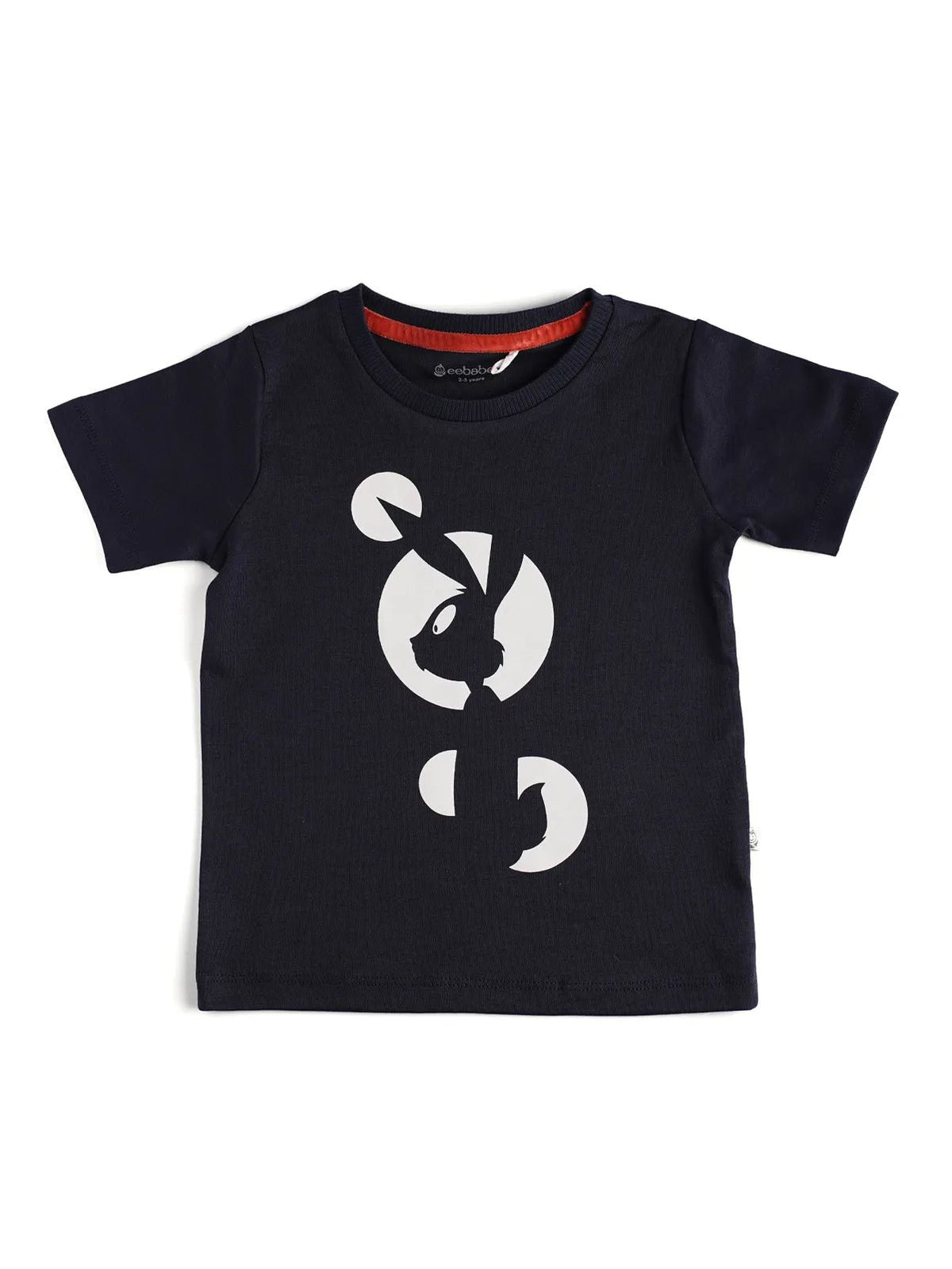 Half sleeve black graphic t-shirt for baby
