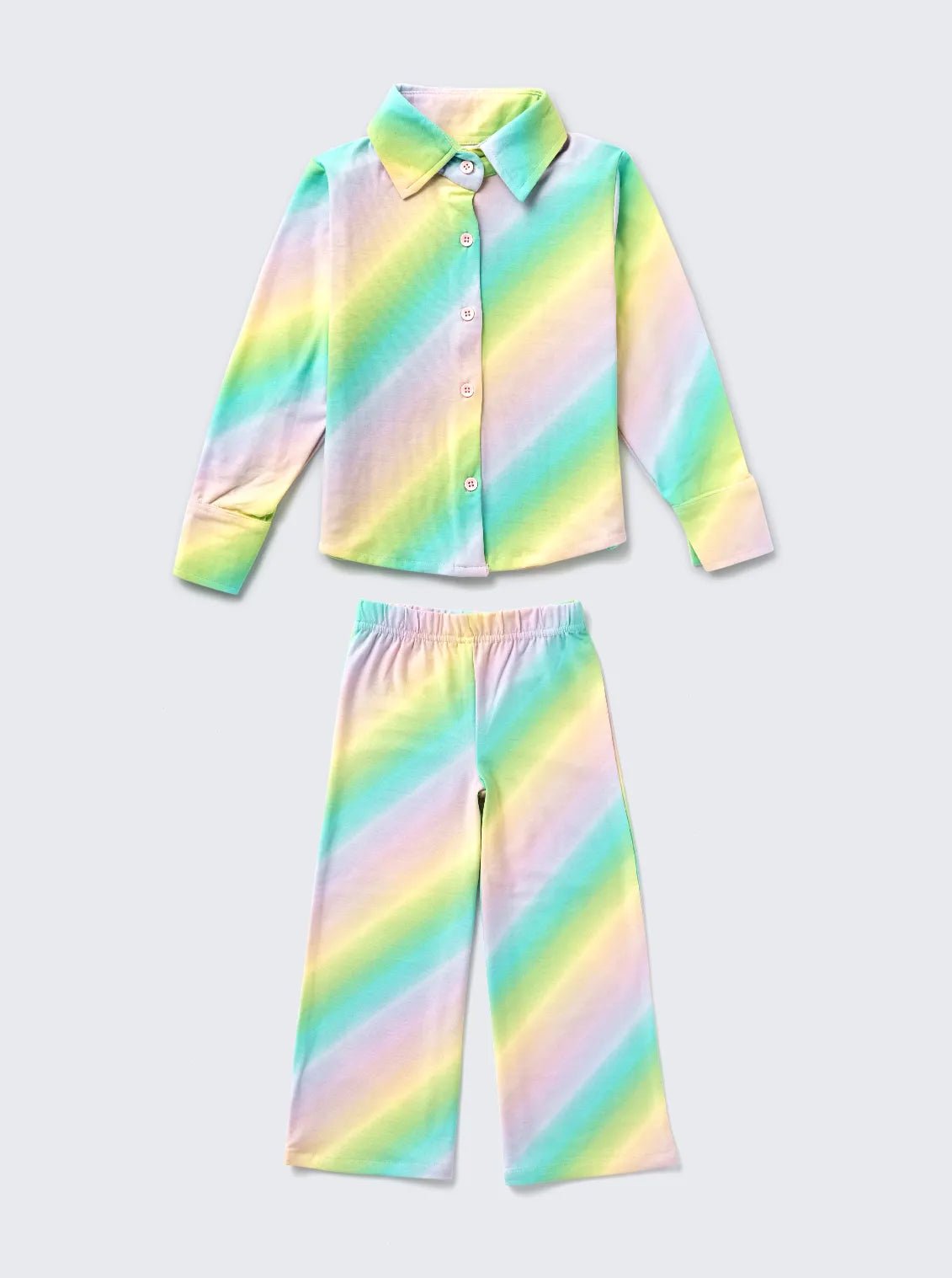 Girls Rainbow Pastel Comfy Co-ord Set