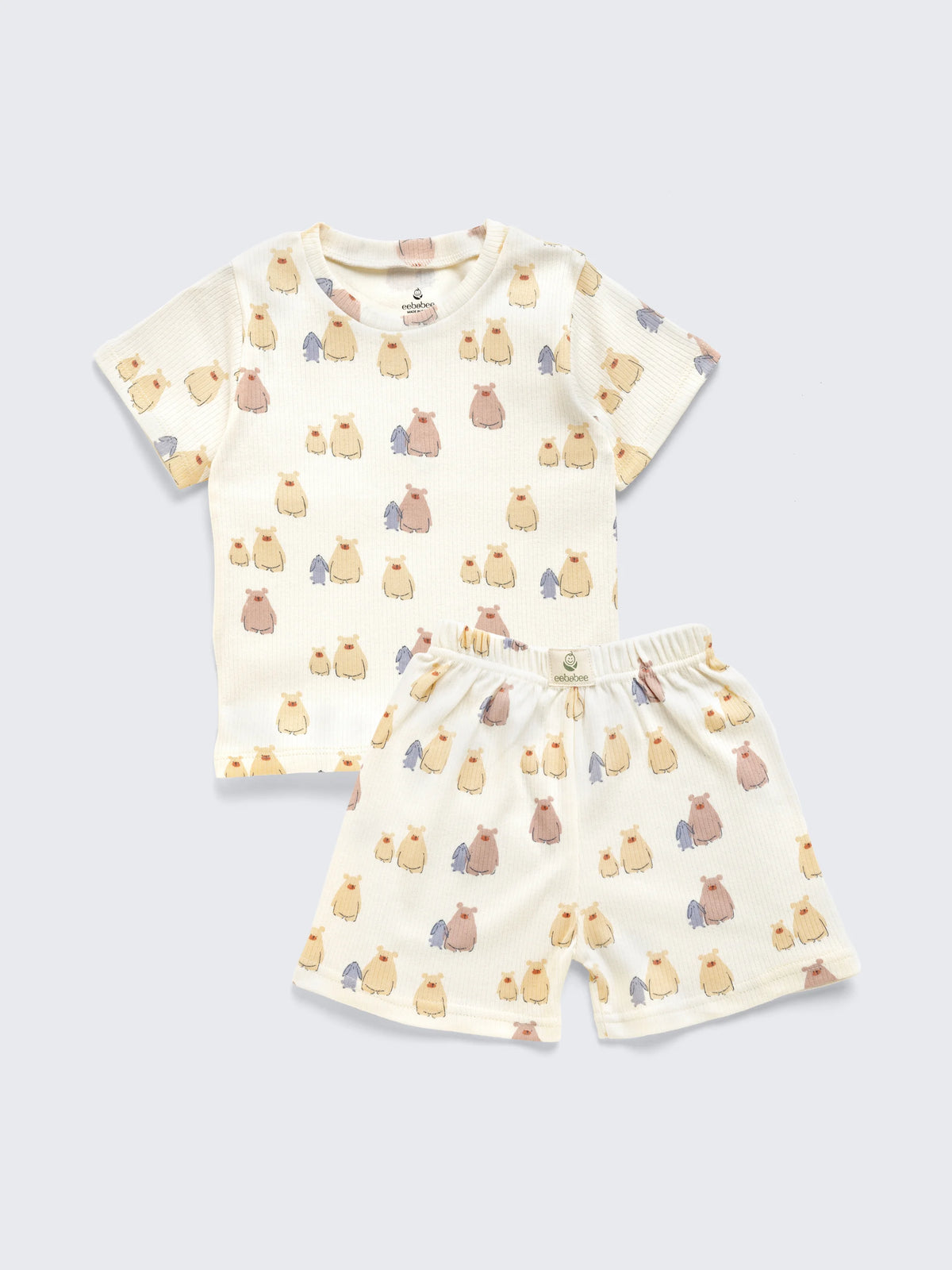 Cute Animal Print Toddler Two-Piece Shorts Set