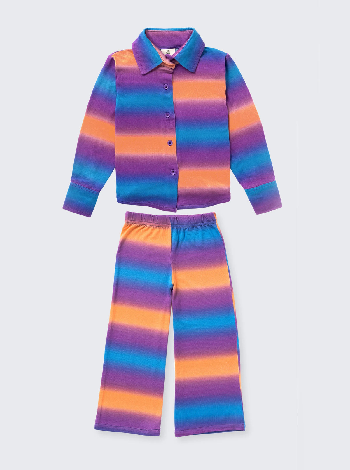 Girls Rainbow Glow Comfy Co-ord Set - Purple