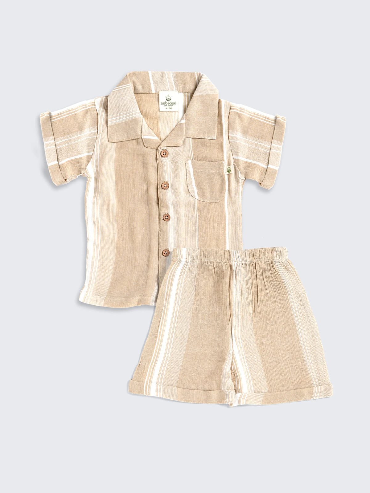 Premium 2-Set Cotton Shirt & Shorts Combo for Baby Boys