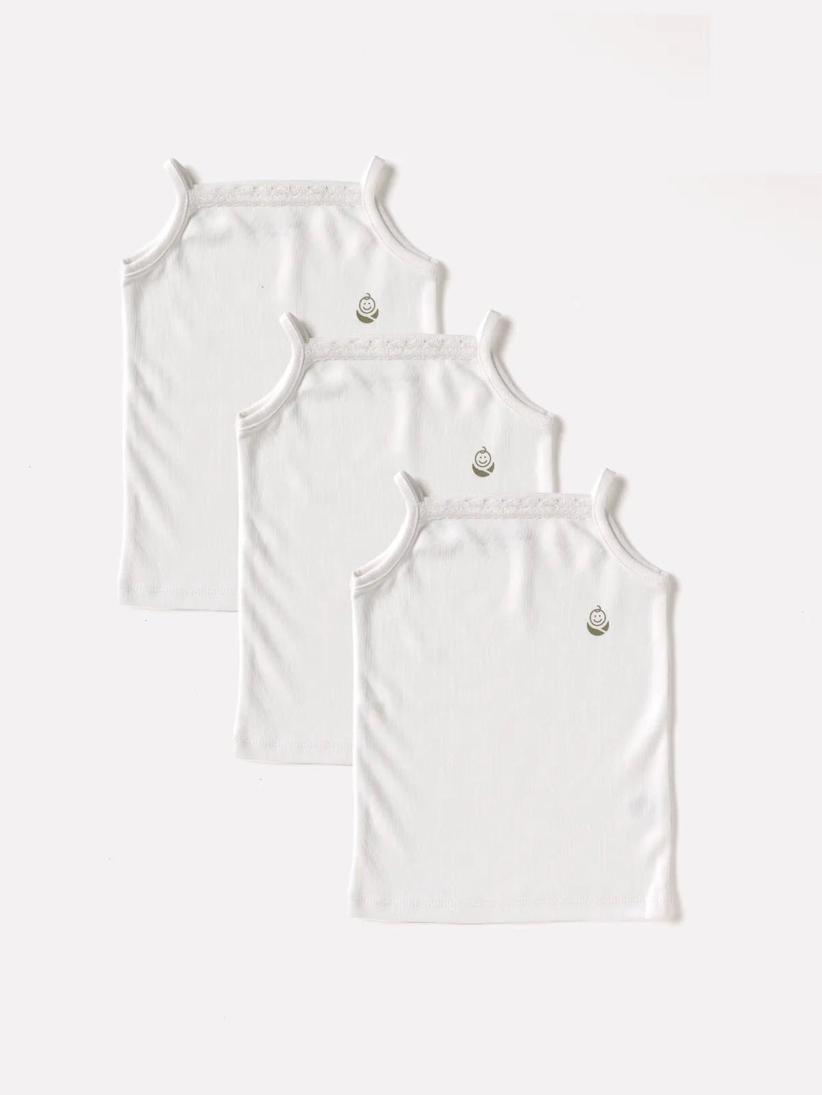 Essential Whitewear Combo – 6-Piece Baby Girl Camisole & Bodysuit Set