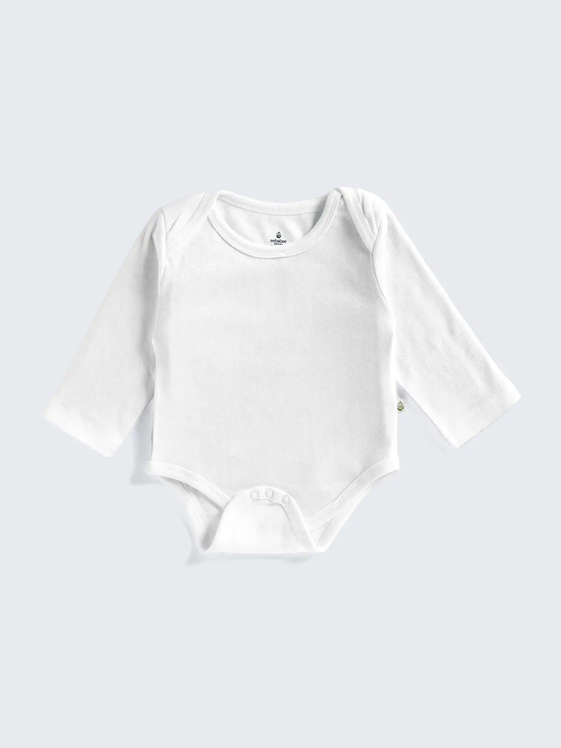 White Long Sleeve Baby Bodysuit – Soft & Snug Essential for Newborns