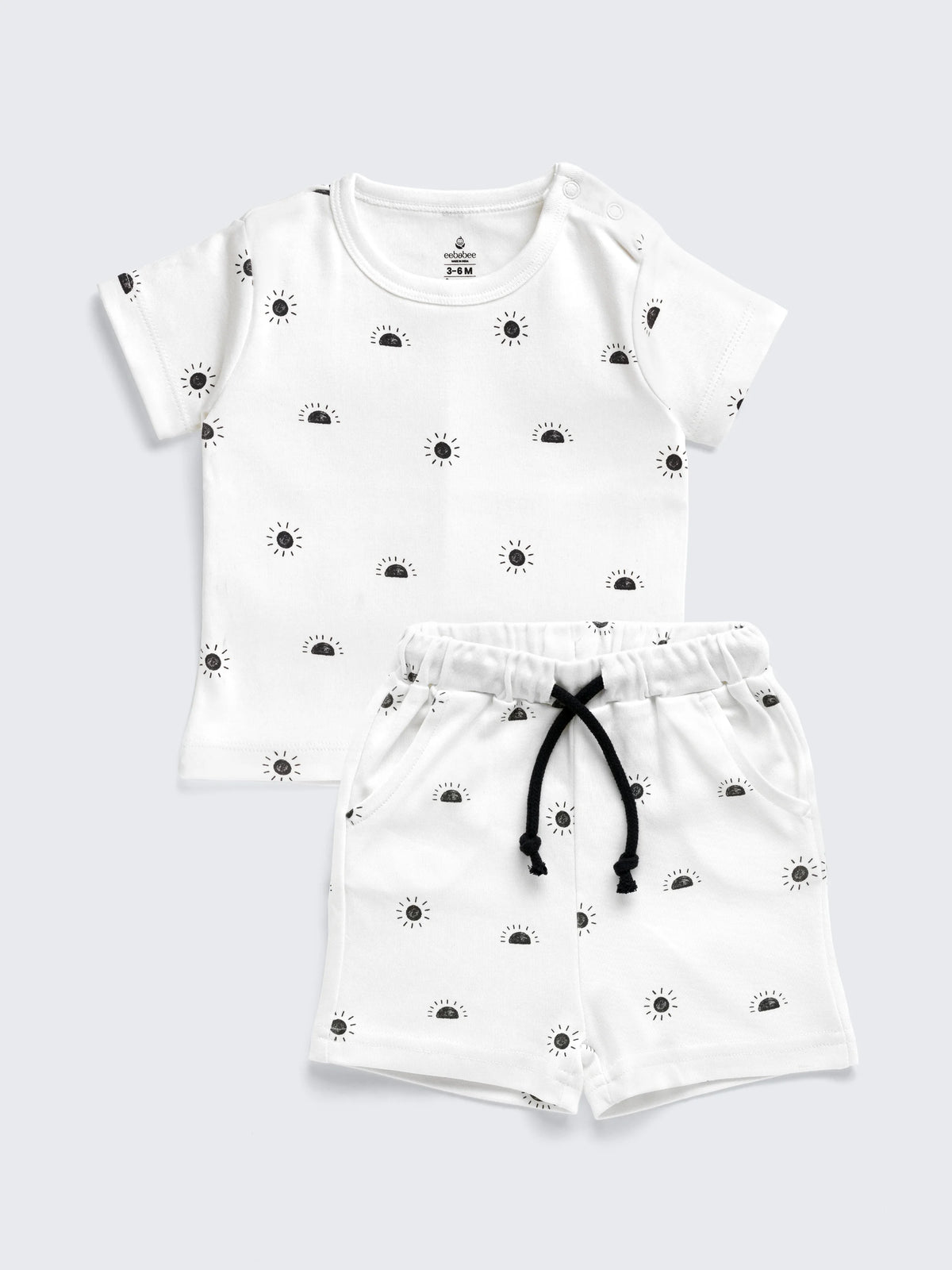 Newborn Unisex Cotton Co-ord Set - Sunshine Print