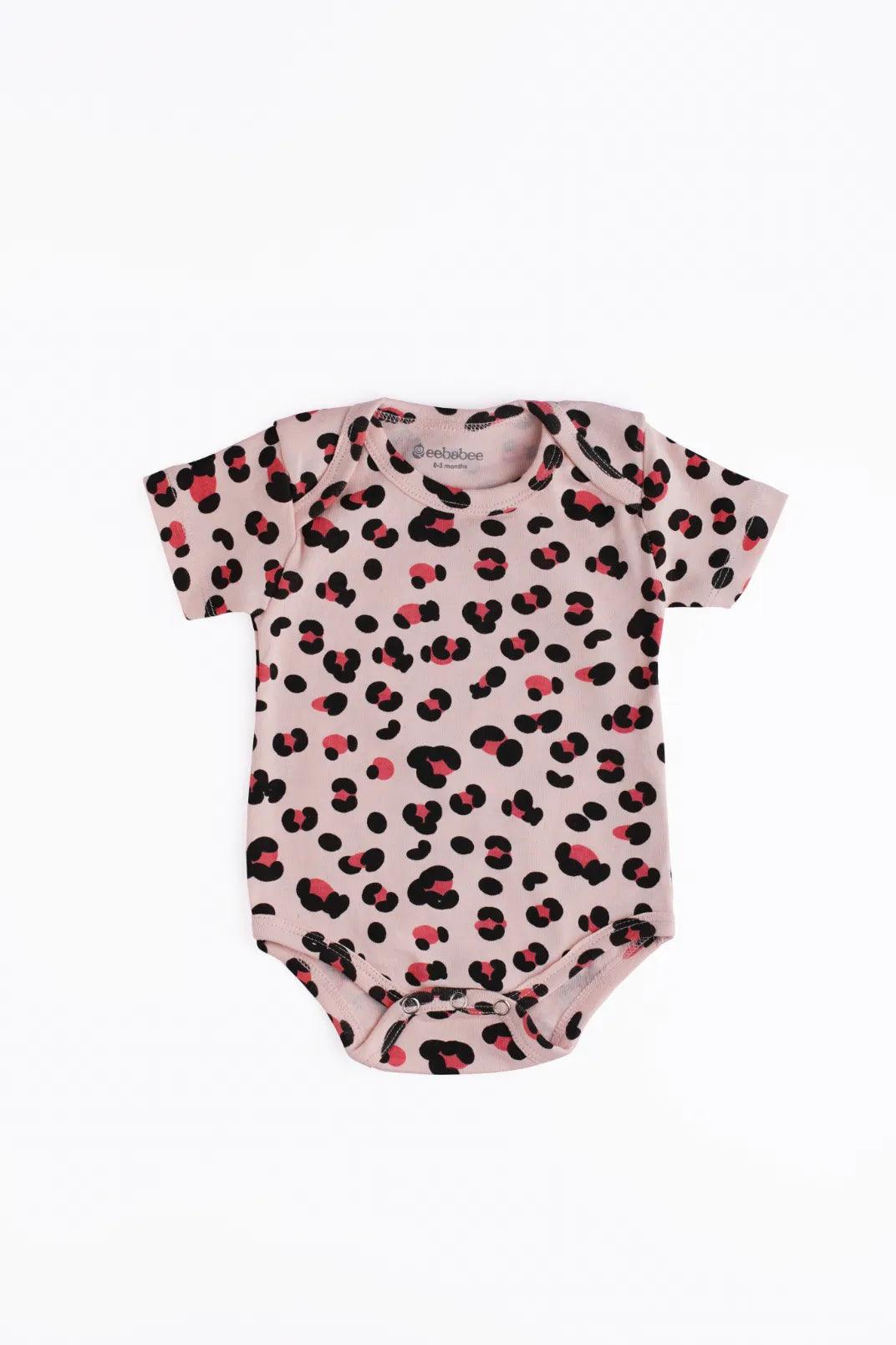 Eebabee & Feto 3-Piece Gift Pack for Baby Girl – Bodysuit, T-Shirt & Printed Bib