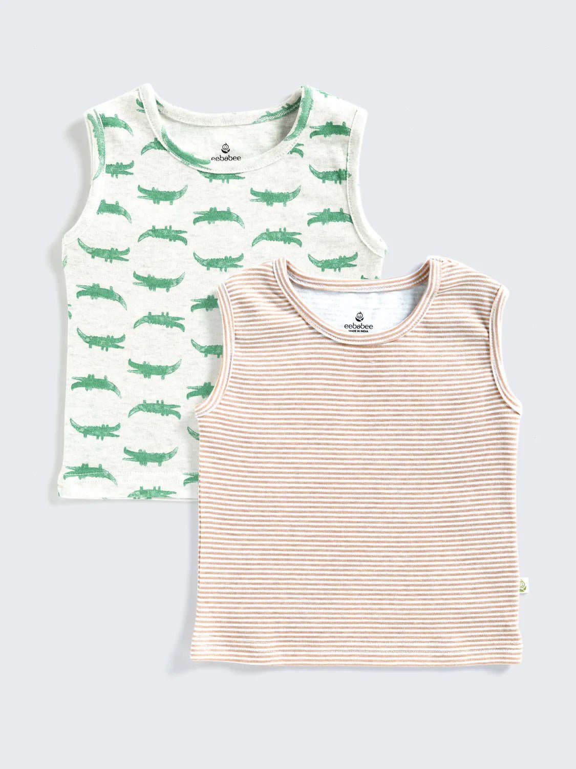 Crocs & Stripes 2-Pack Sleeveless Unisex Baby Vests