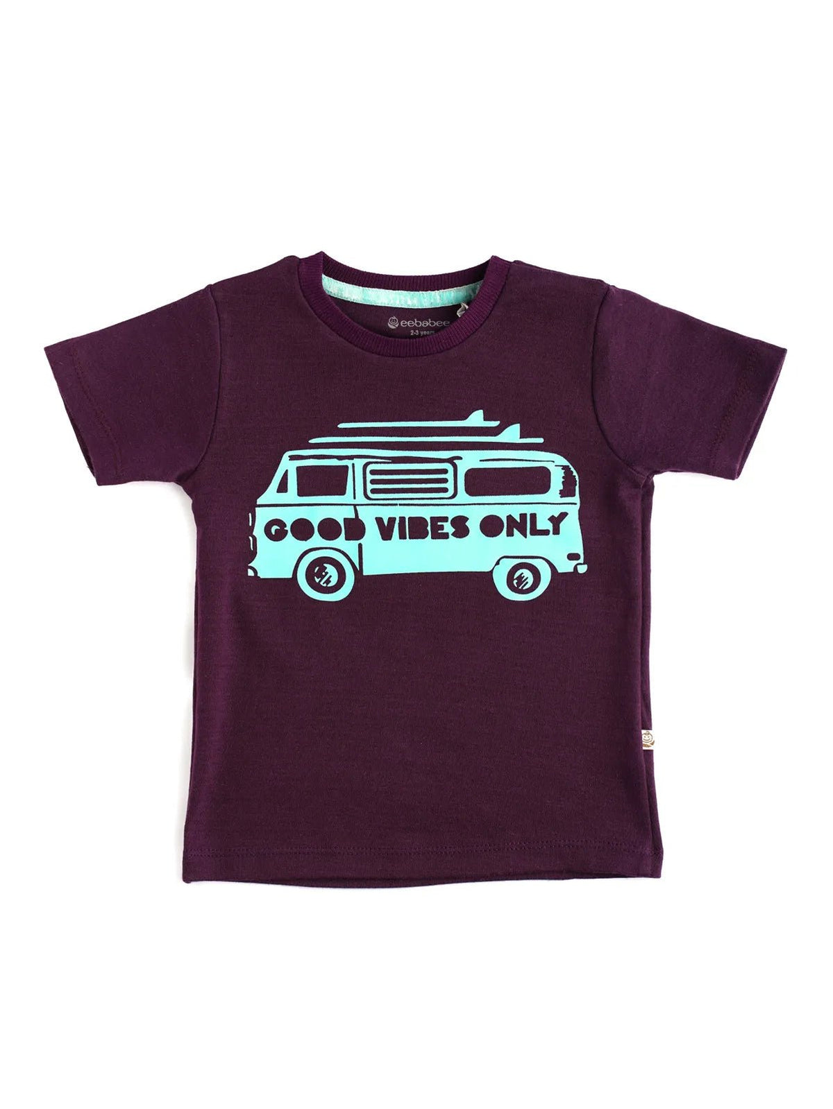 Half sleeve brown graphic t-shirt for baby