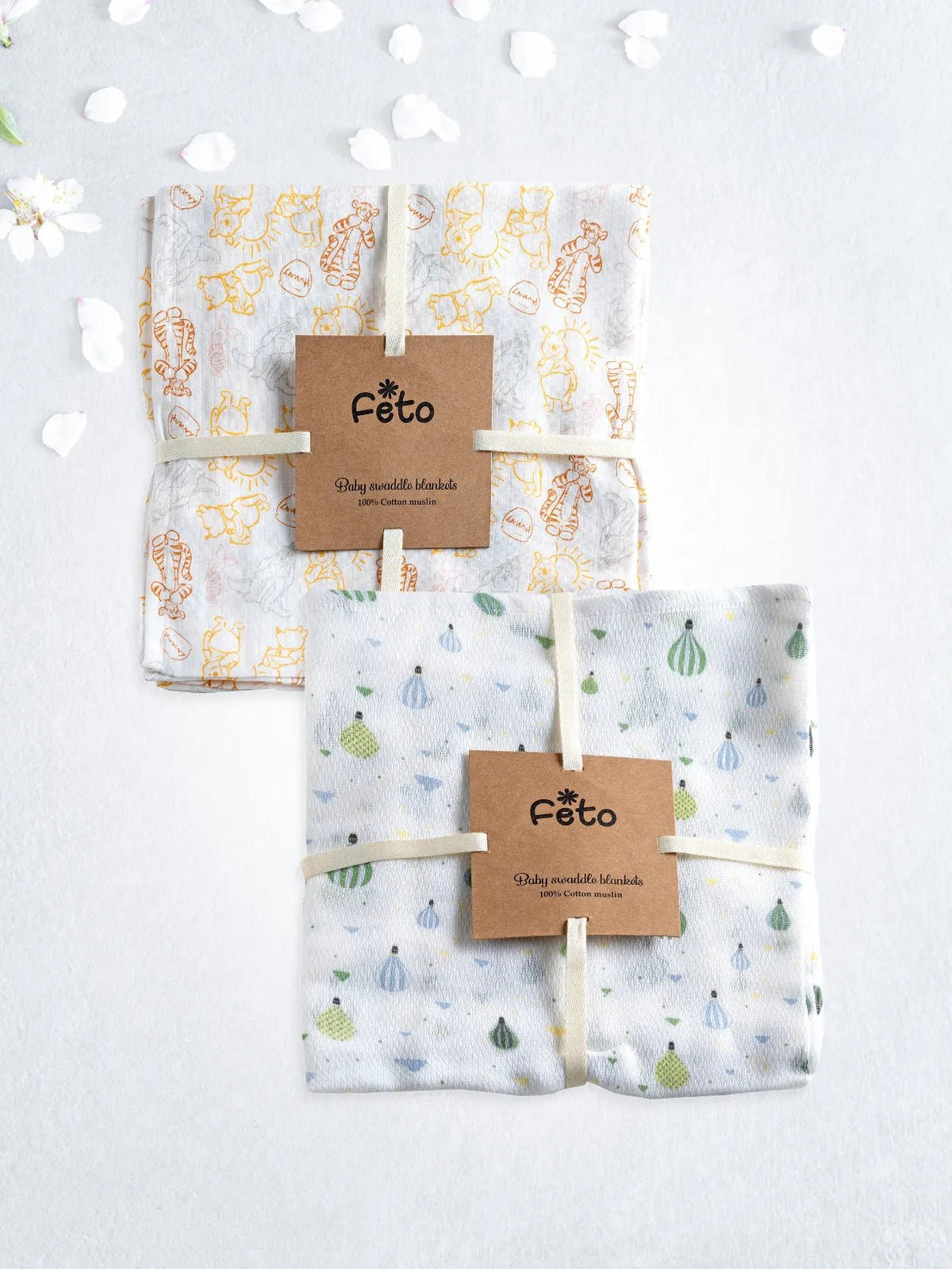 COTTON MUSLIN SWADLE WRAP 2PCS