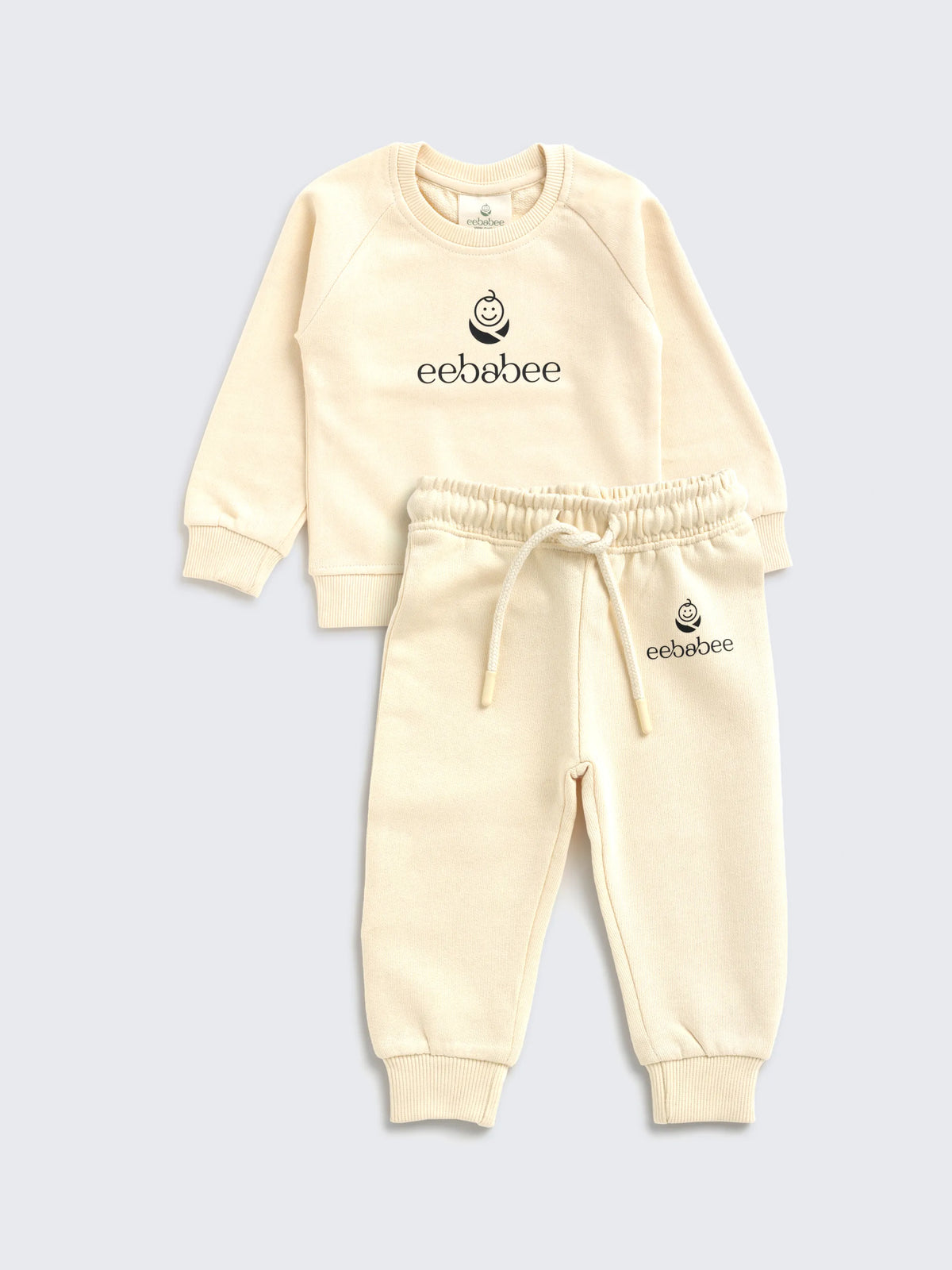 Unisex Solid Sweatshirt & Hoodie 4-Piece Set for Boys & Girls