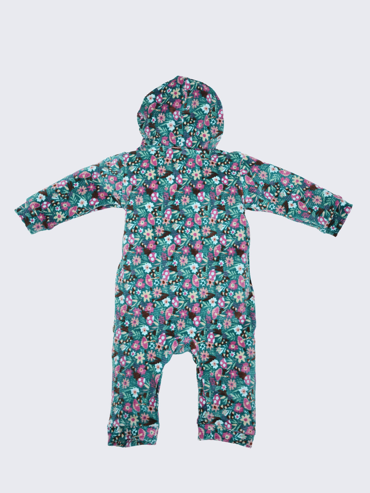 Floral Printed Hooded Full Sleeve Baby Romper