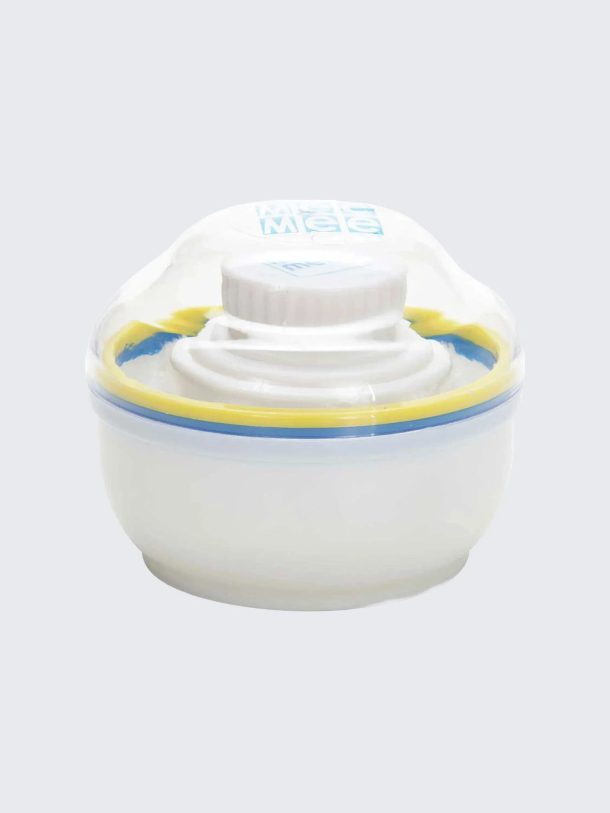 Premium Baby Powder Puff with Storage Case - Blue & Yellow Trim