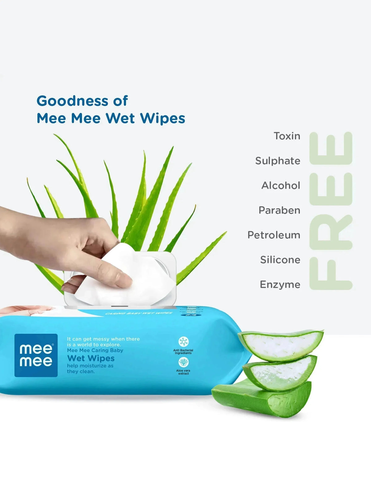 Aloe Vera Baby Wet Wipes Combo Pack (144 Wipes)