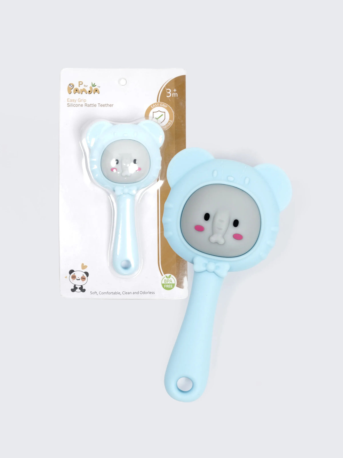 Easy Grip Silicone Baby Rattle Teether – BPA Free Baby Teething Toy