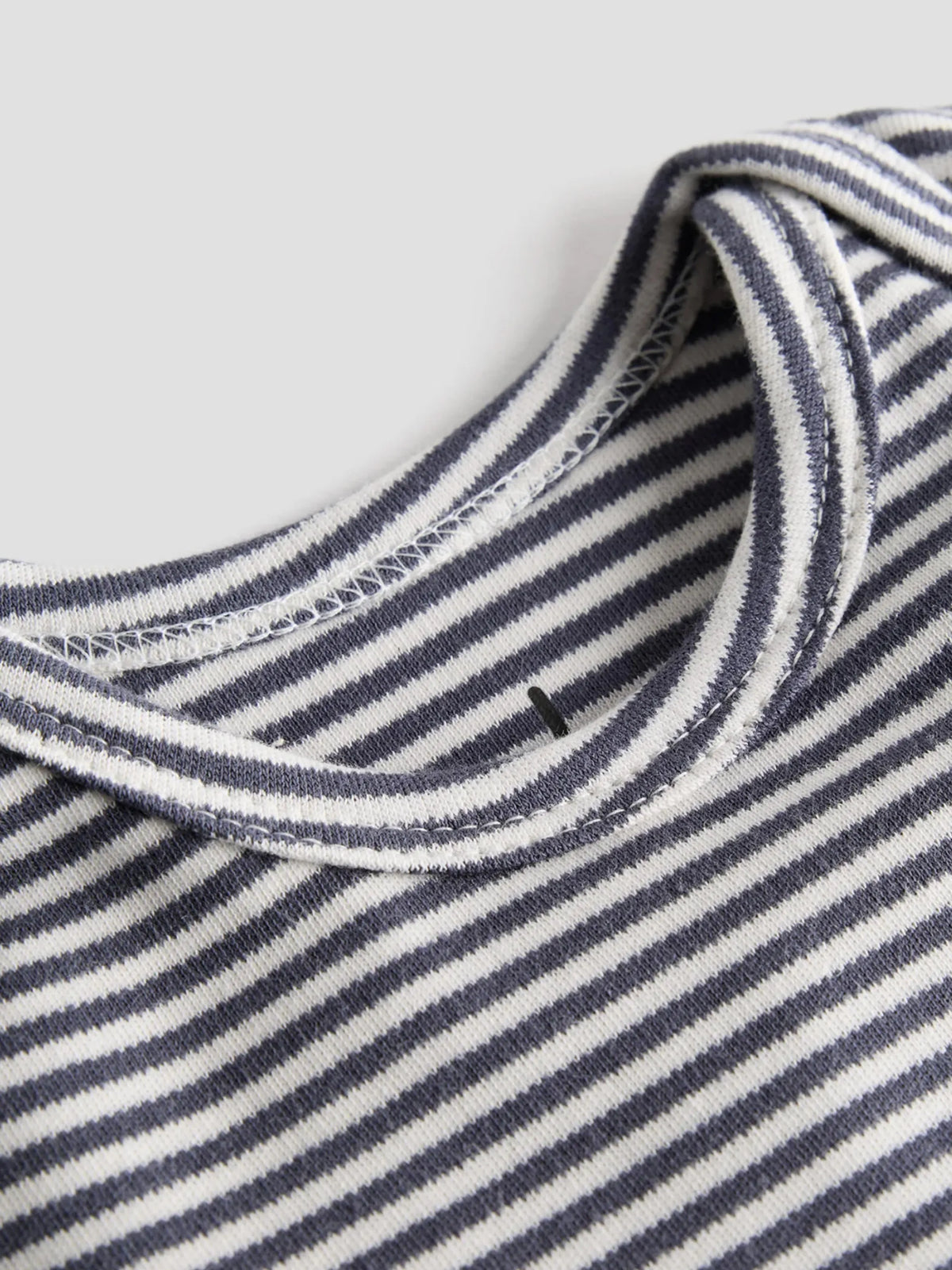 Organic Cotton Navy Striped Soft Ribbed Bodysuit