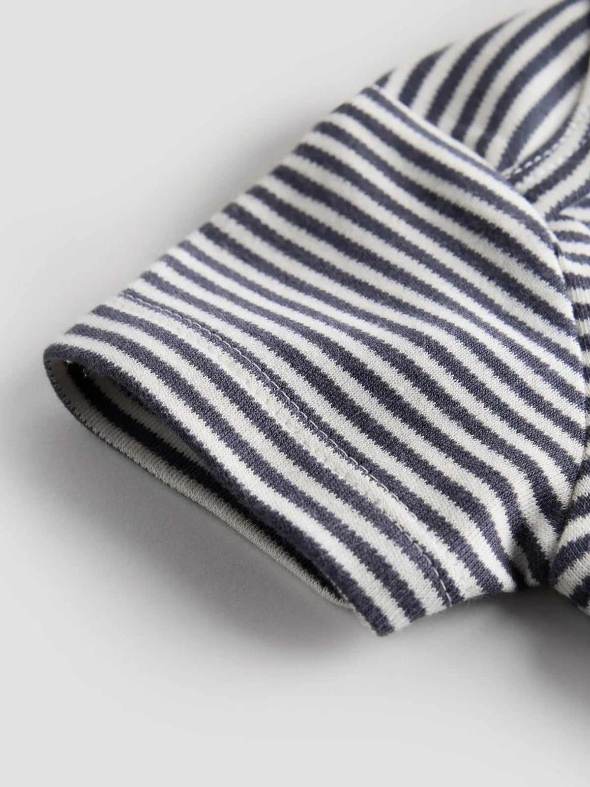 Organic Cotton Navy Striped Soft Ribbed Bodysuit