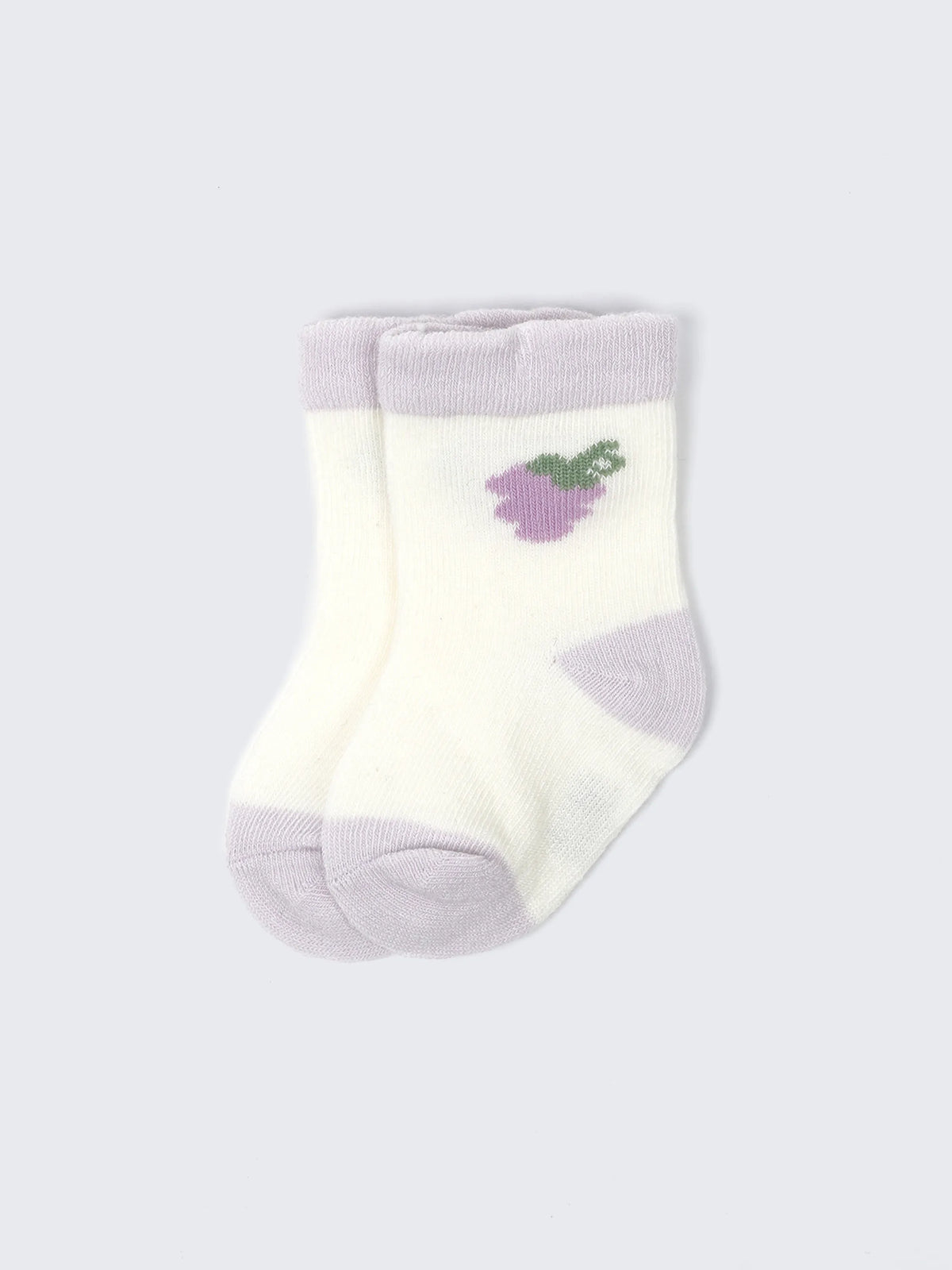 Fruit Print Baby Socks – 2 Pair Soft Cotton Pack