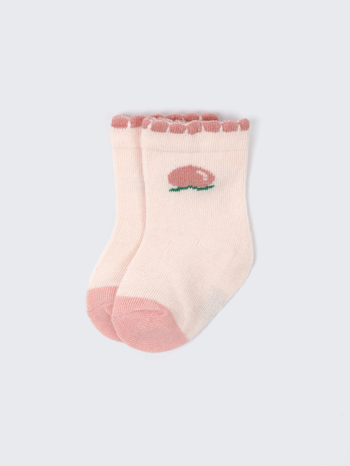Fruit Print Baby Socks – 2 Pair Soft Cotton Pack