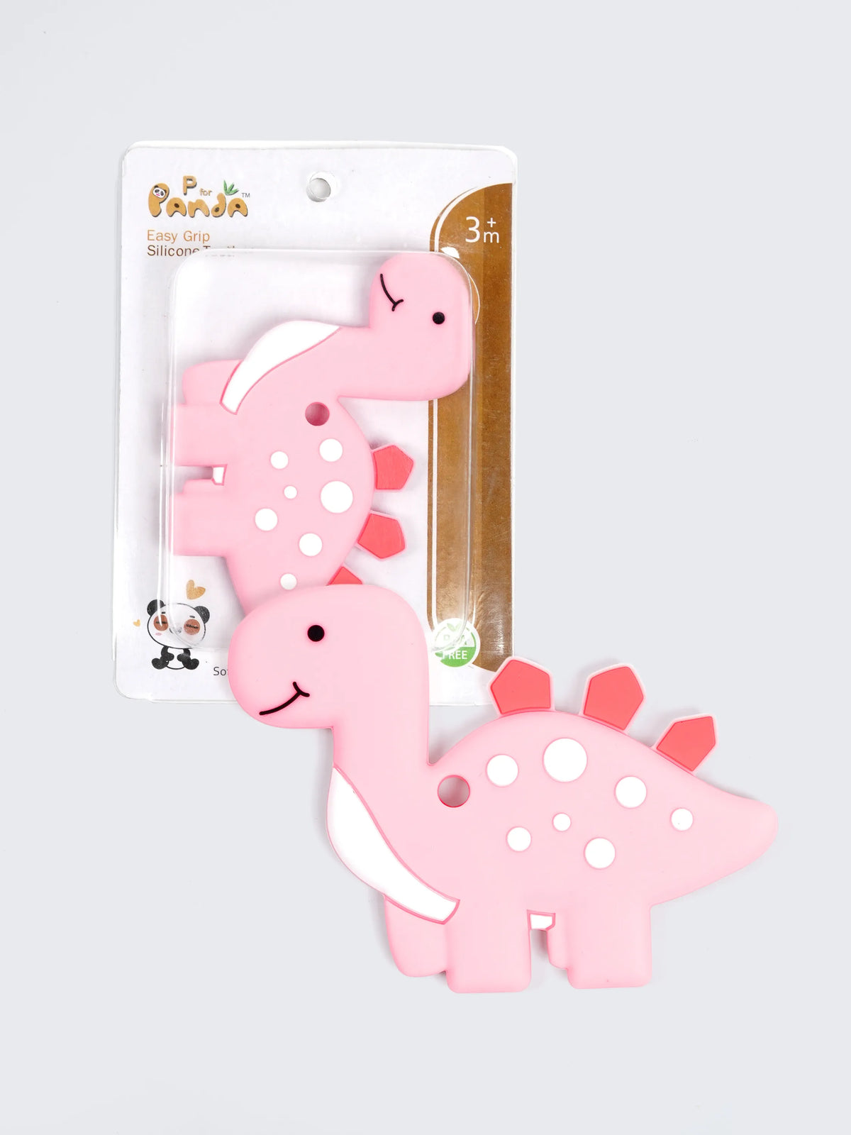 Silicone Dinosaur Baby Teether – BPA Free Easy Grip Teething Toy for Babies