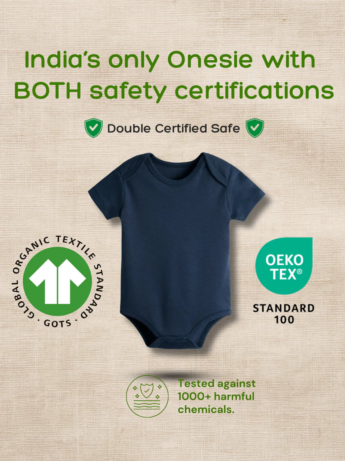 Organic Cotton Navy Blue Soft Bodysuit