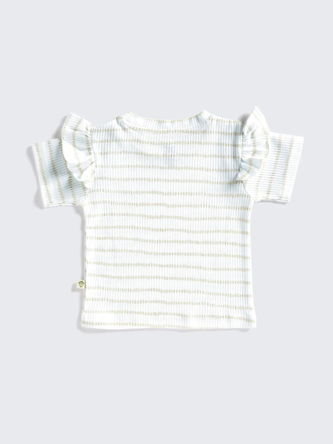 Striped Girls Ruffle Top & Shorts Set