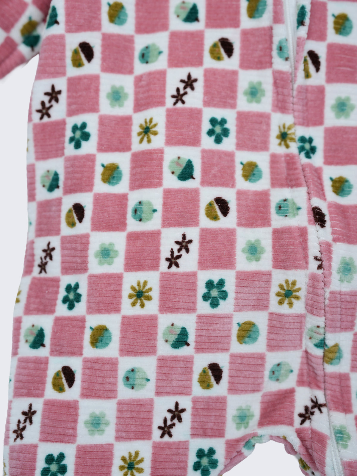 Pink Printed Hooded Full Sleeve Baby Romper