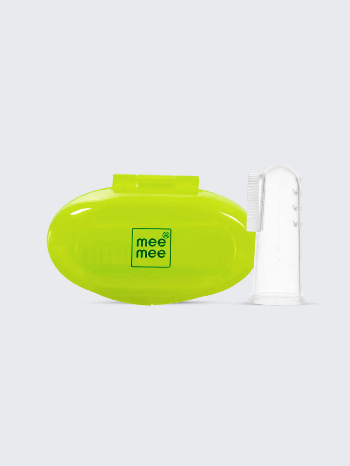Baby Gum Cleaning Finger Brush with Storage Case (Green)