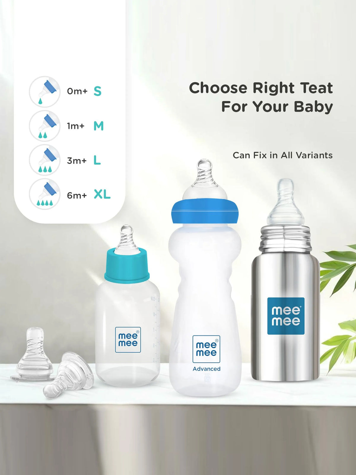 Eazy Flo Anti-Colic Silicone Feeding Teat (1m+)  Soft Food Grade Nipple Pack of 2