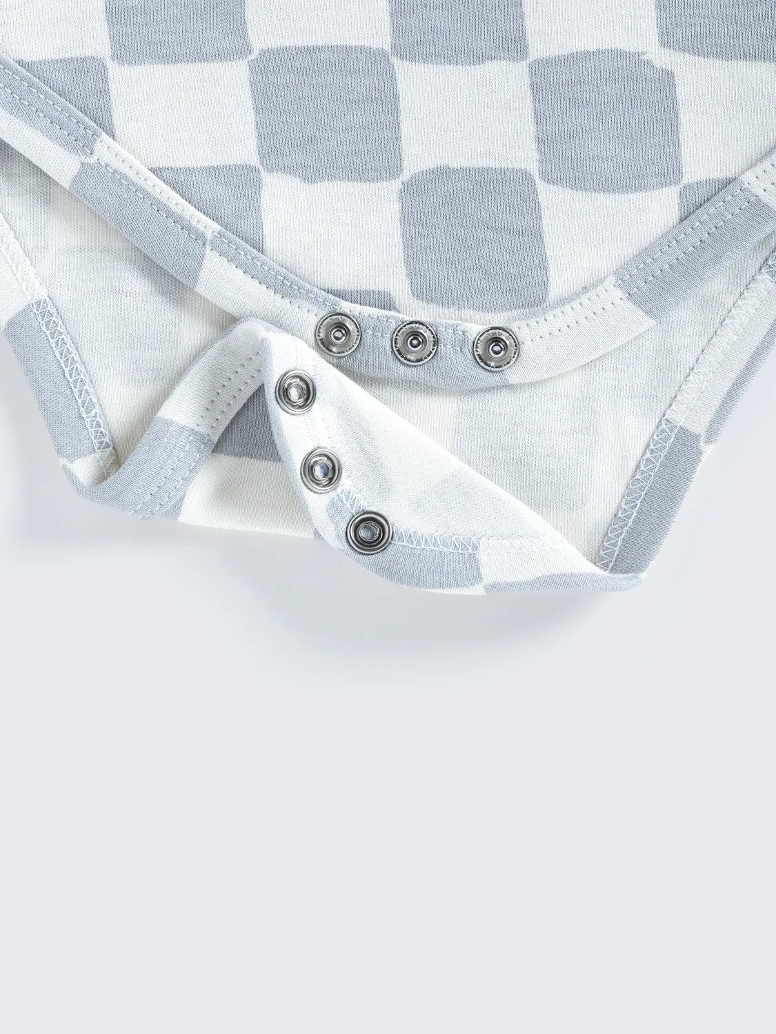 Blue Checkerboard Unisex Half sleeve Baby Bodysuit