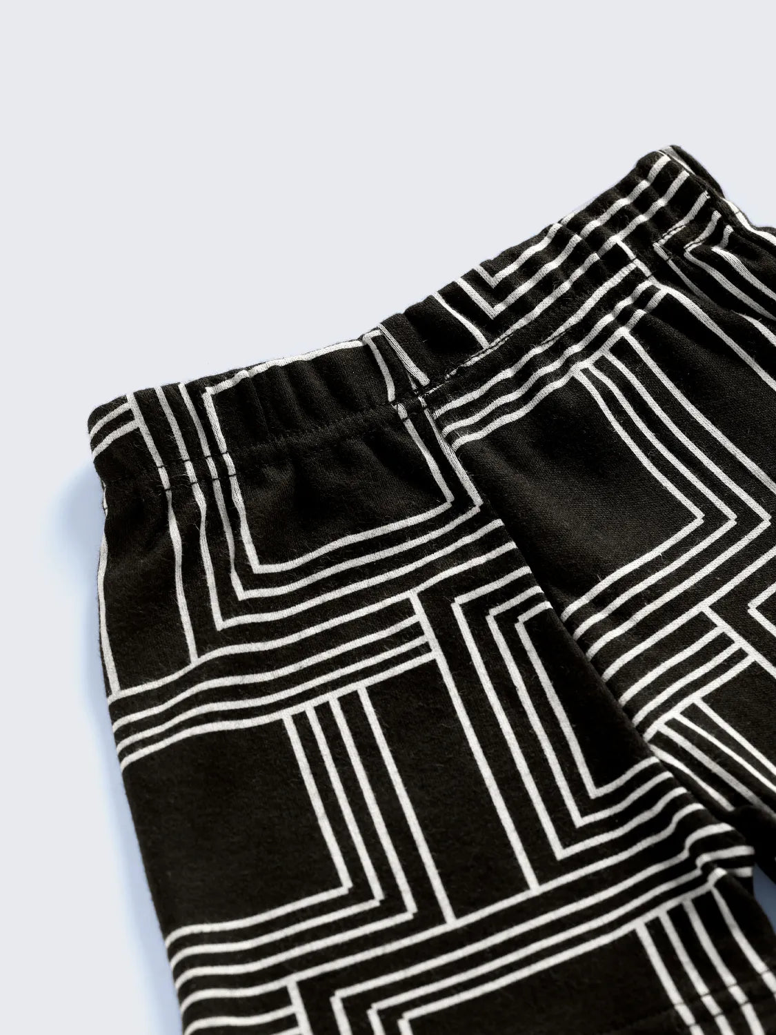 Stylish Black Square Print Co-Ord Set for Boys