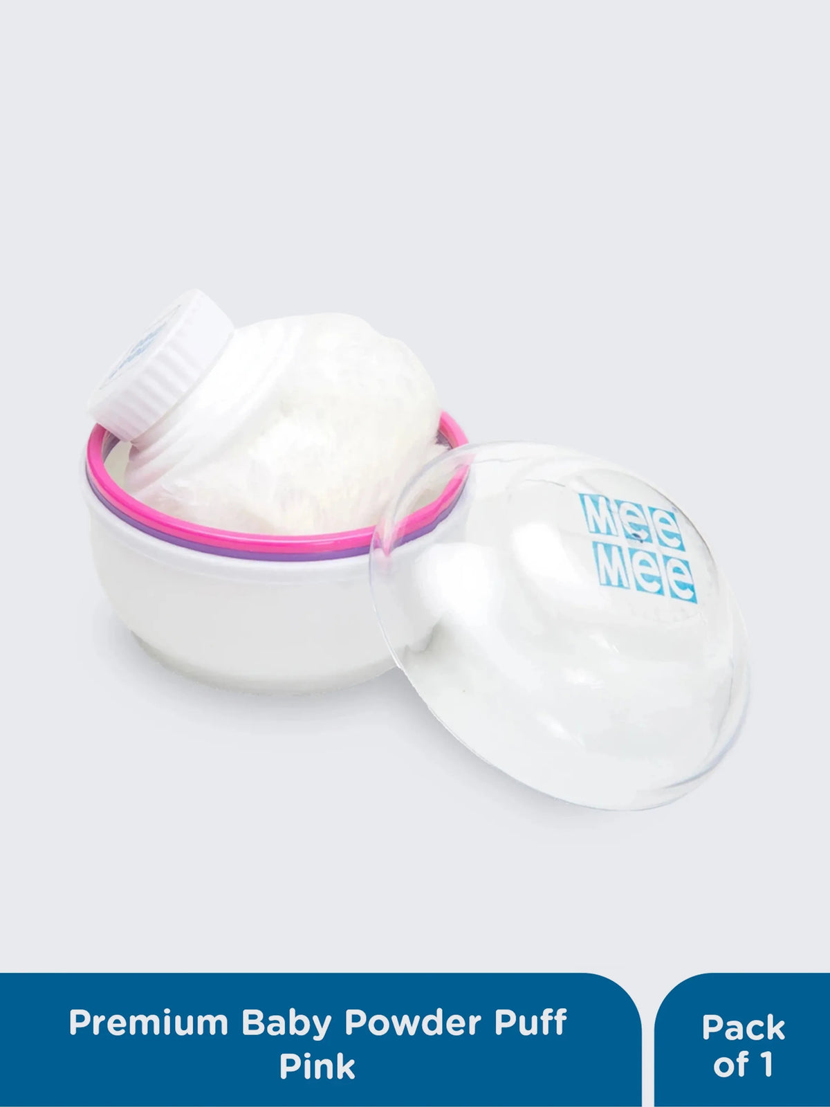Premium Baby Powder Puff with Storage Case - Pink