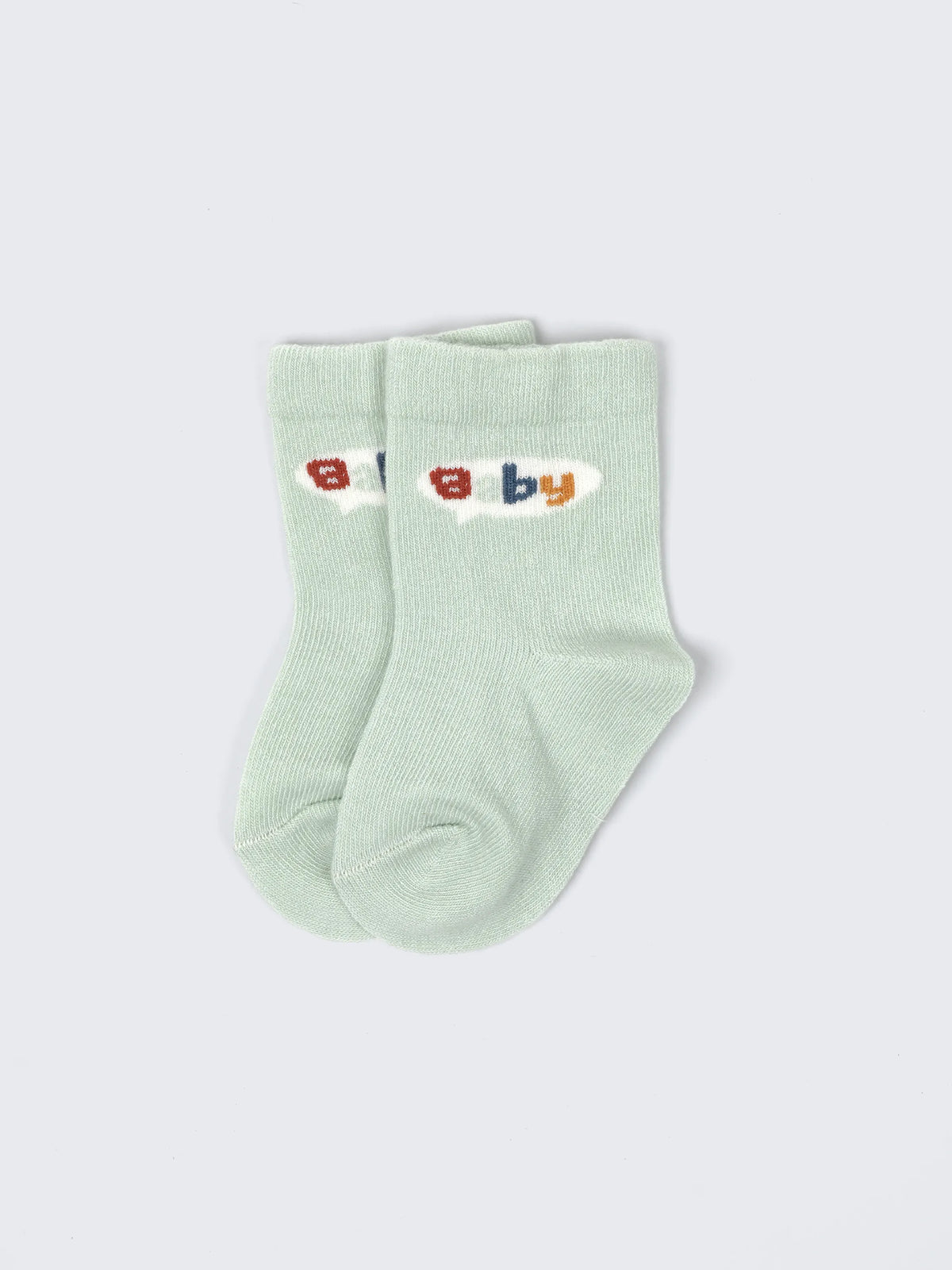 Soft Knit Baby Socks – 2 Pair Comfort Pack (Mint & Blue)