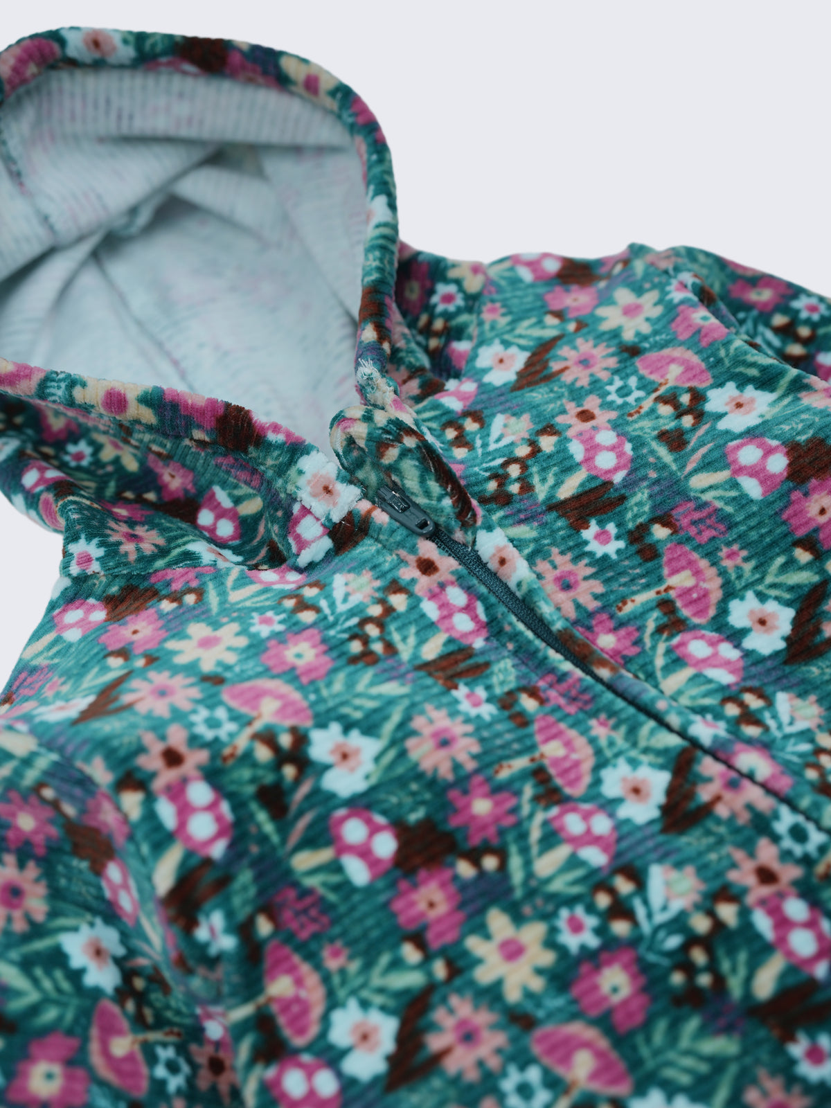 Floral Printed Hooded Full Sleeve Baby Romper