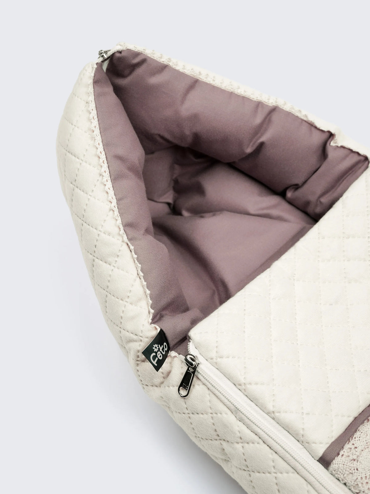 Baby Carry Nest – Quilted Cream Beige Soft Newborn Sleeping Bag